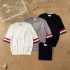 Bestseller Thom Browne T-Shirts Rote Wolle Klassischer Stil