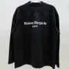 Luxus Margiela Langarm Schwarz Baumwolle Stil