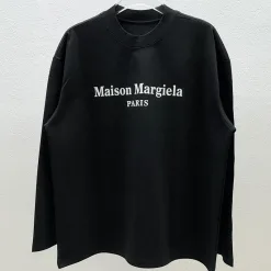 Luxus Margiela Langarm Schwarz Baumwolle Stil