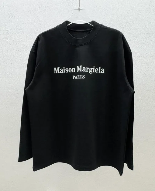Luxus Margiela Langarm Schwarz Baumwolle Stil