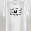 Premium Margiela T-Shirts Schwarzer Baumwollstil