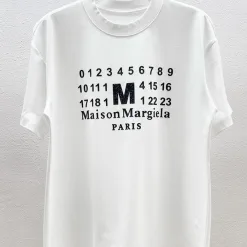 Premium Margiela T-Shirts Schwarzer Baumwollstil