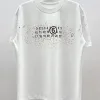 Bestseller Margiela T-Shirts Schwarze Baumwoll-Print-Kollektion