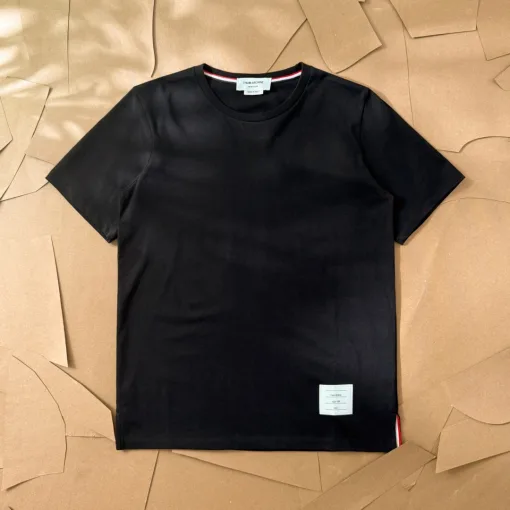Luxus Thom Browne Kurzarm Weiß Baumwolle Solid Luxus