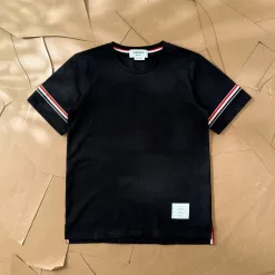 Premium Thom Browne Kurzarm-Kollektion aus weißer Baumwolle