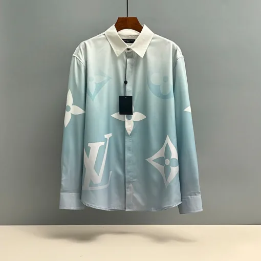 Luxuriöse Louis Vuitton Hemden im Blue Print Style