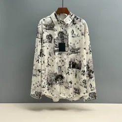 Premium Qualität Louis Vuitton Hemden Seidendruck Luxus