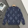 Hochwertiger Louis Vuitton Pullover aus blauer Wolle, klassischer Luxus