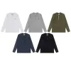 Premium Ralph Lauren Langarmshirt aus weißer, gewaschener Baumwolle, Luxus