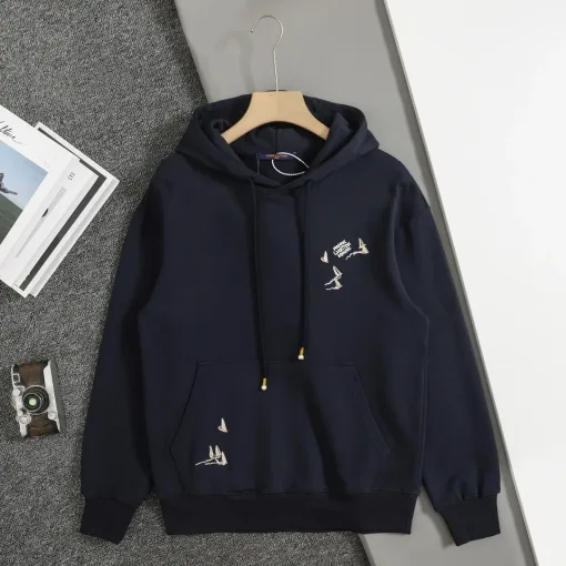 Premium Louis Vuitton Sweatshirts aus weißer Baumwolle mit Stickerei