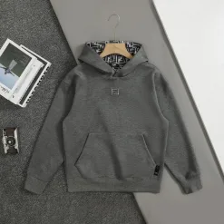 Luxus-Sweatshirts von Fendi im Logo-Stil aus grauer Baumwolle