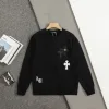 Meistverkaufte Chrome Hearts Sweatshirts Weiße Lederbestickte Kollektion