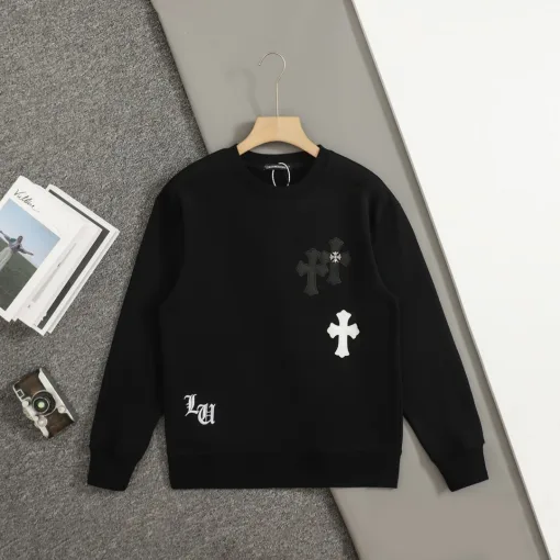 Meistverkaufte Chrome Hearts Sweatshirts Weiße Lederbestickte Kollektion