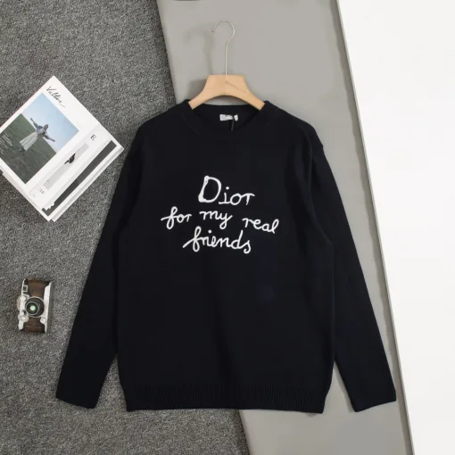 Hochwertiger Dior Pullover in Blau mit Monogramm-Kollektion
