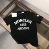 Premium Moncler Kurzarm Schwarz Baumwolle Print Style