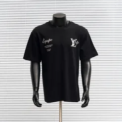 Premium Louis Vuitton Kurzarm Baumwolle Luxus